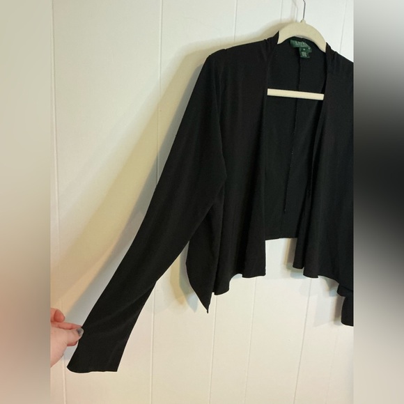 Black Open Front Cardigan XL - Picture 2 of 5